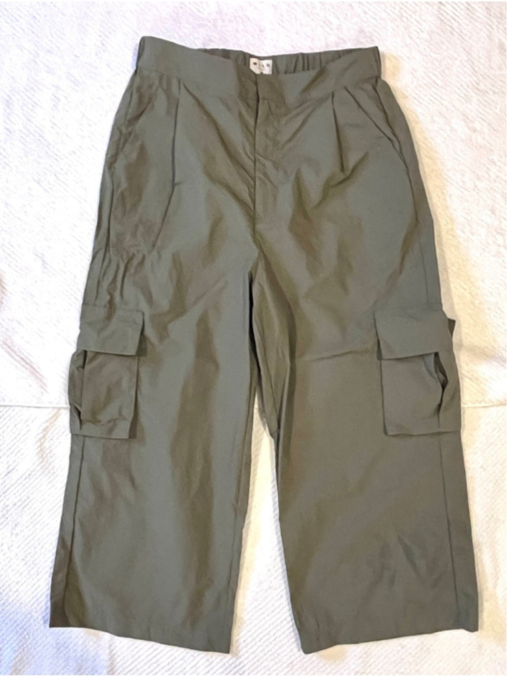 Wide-Leg Y2K Cropped Utility Cargo Pants 90s Indie Medium Wilo The Label Skater